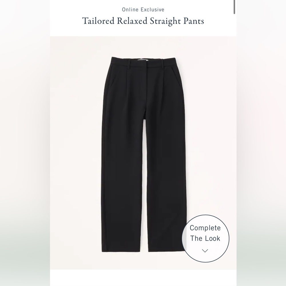Abercrombie Tailored Relaxed Straight Pants